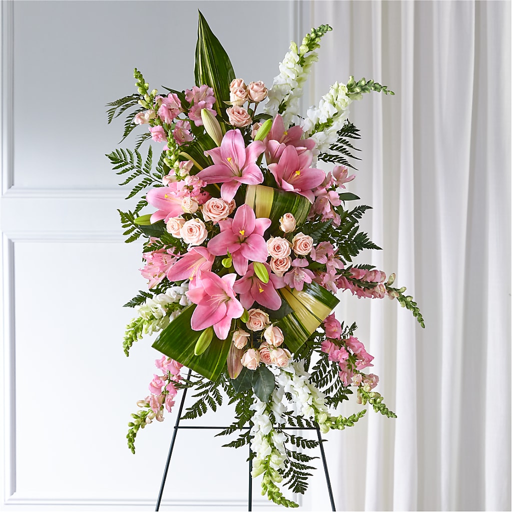 Elegant Embrace Standing Spray – SHAW'S, West Bridgewater MA