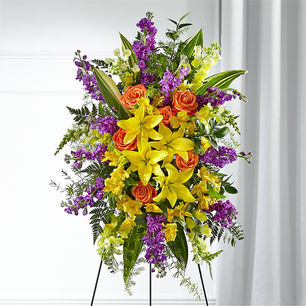 Thoughtful Prayers Standing Spray – SHAW'S, West Bridgewater MA