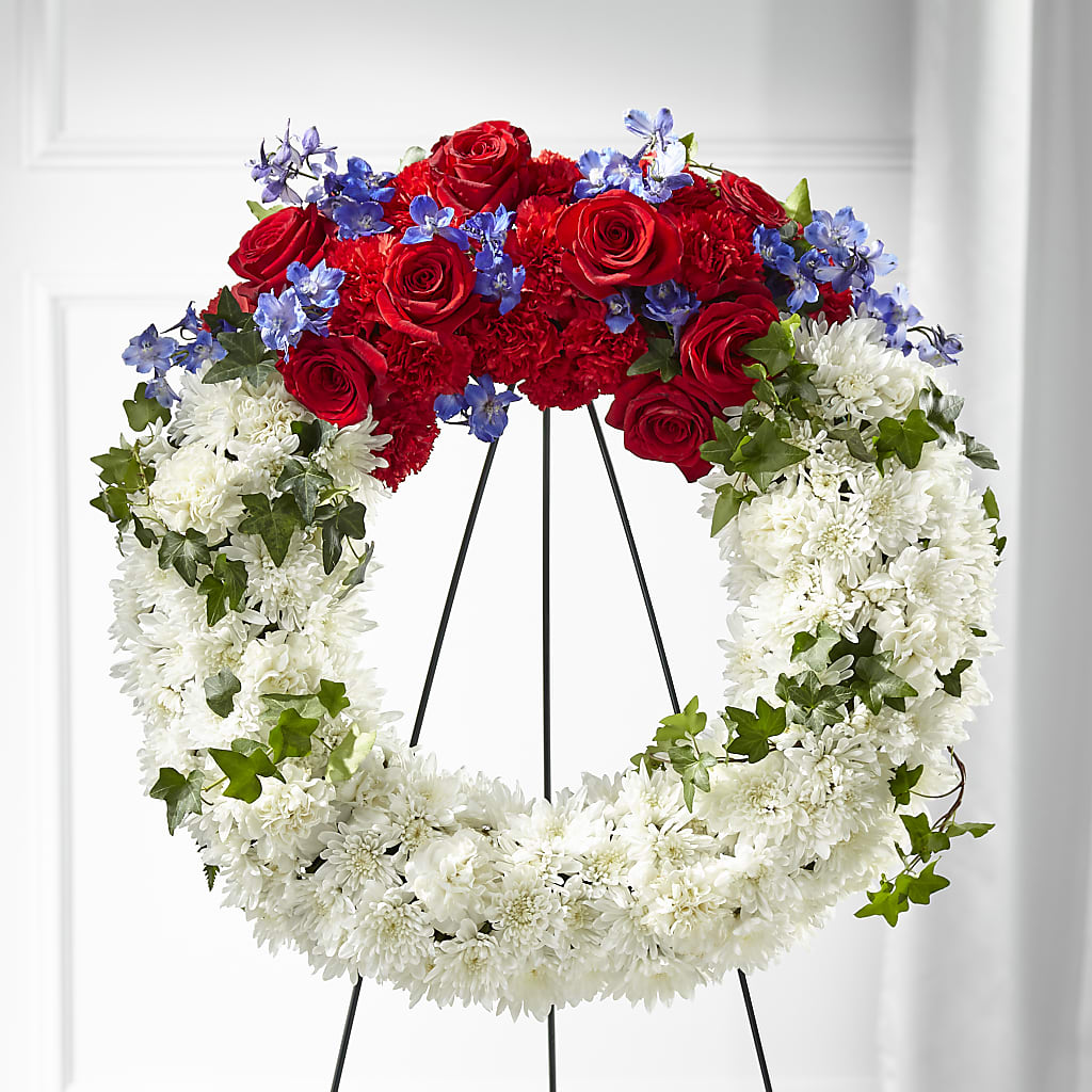 Patriotic Passion Wreath – SHAW'S, West Bridgewater MA