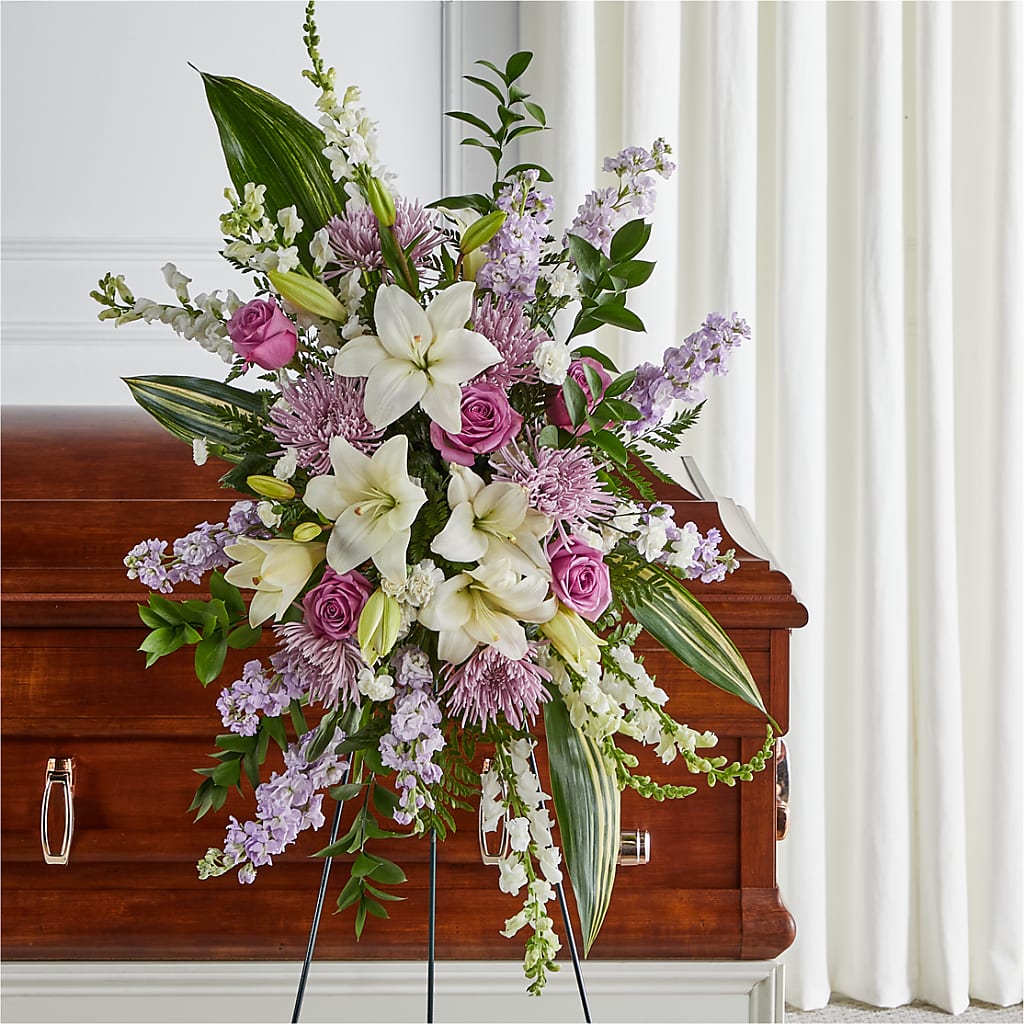 Grateful Hearts Standing Spray – SHAW'S, West Bridgewater MA