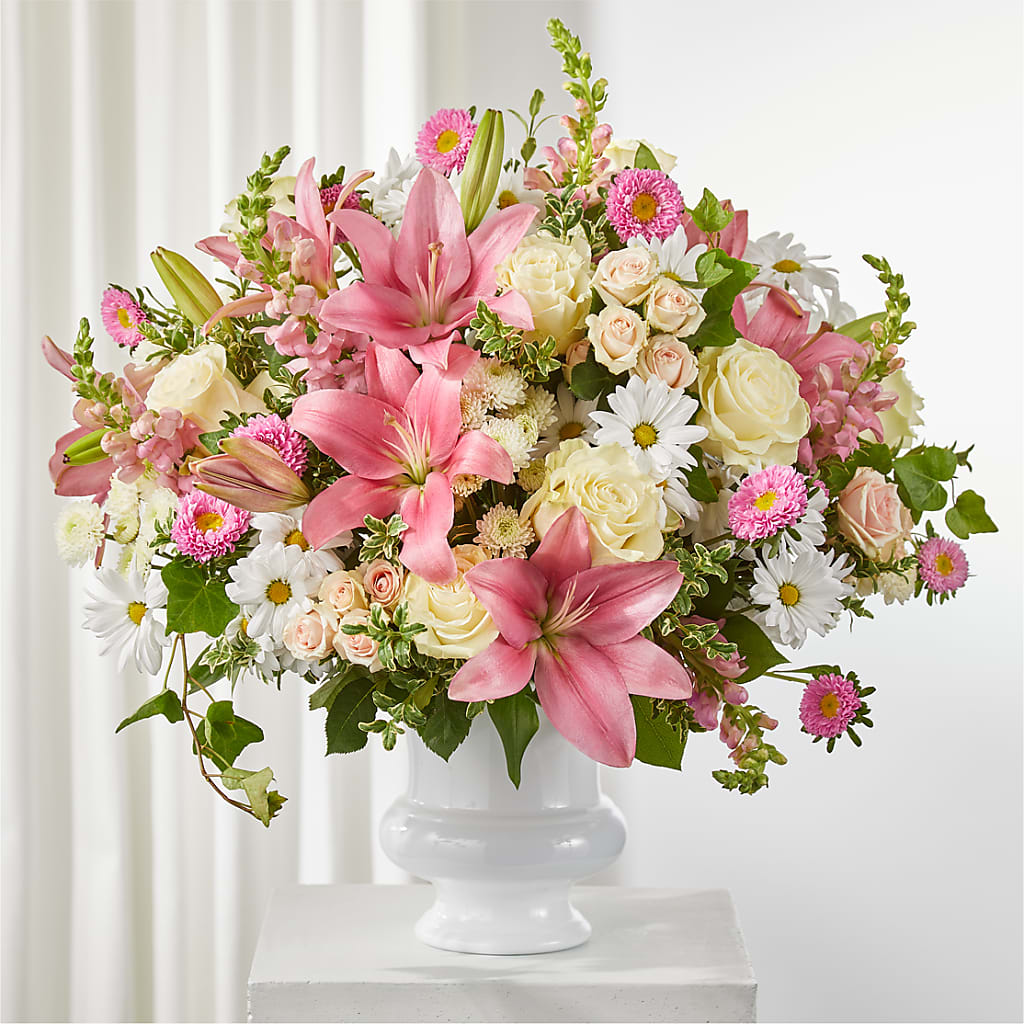 Empathetic Blooms Urn Arrangement – SHAW'S, West Bridgewater MA