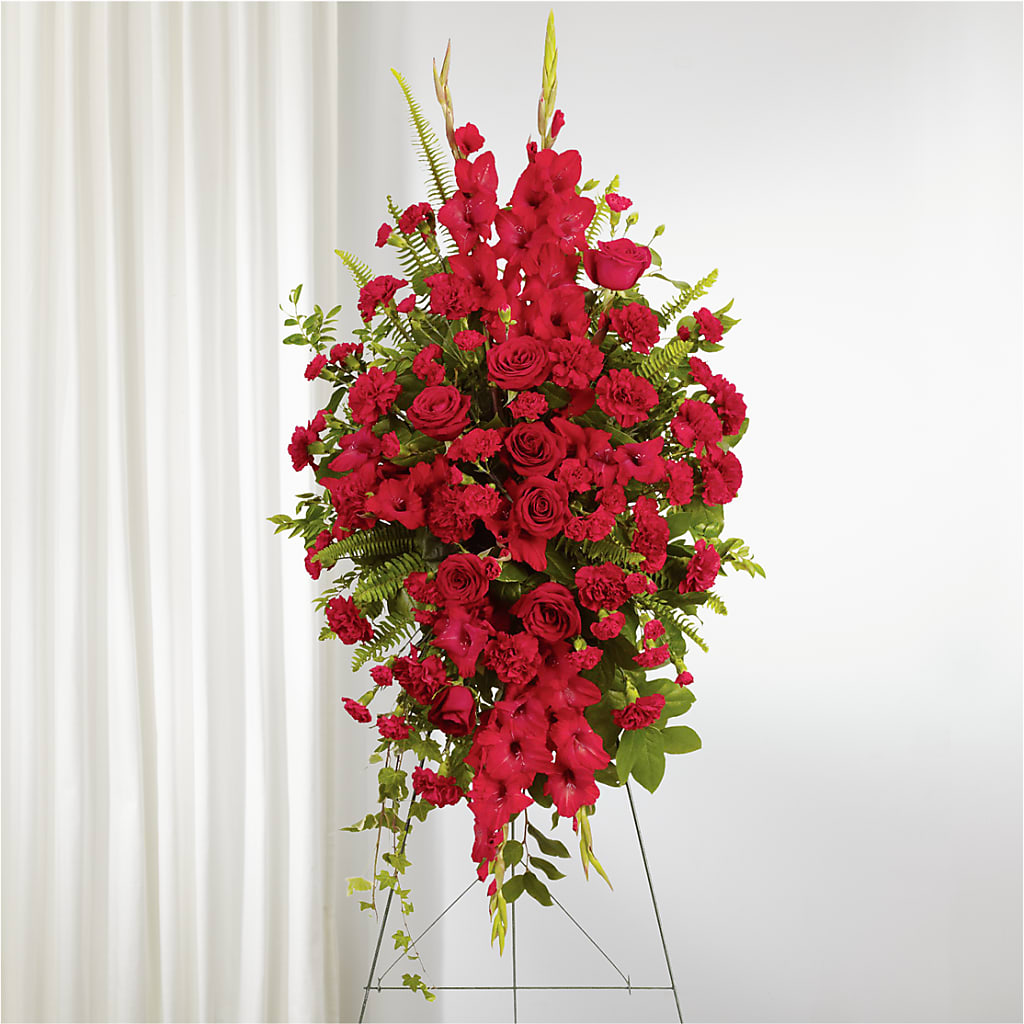 From the Heart Standing Spray – SHAW'S, West Bridgewater MA