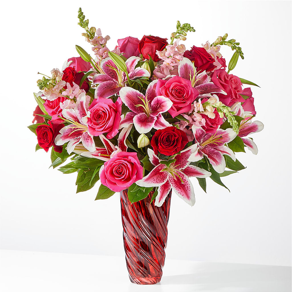 Always You Bouquet with Luxe Swirl Vase – SHAW'S, West Bridgewater MA