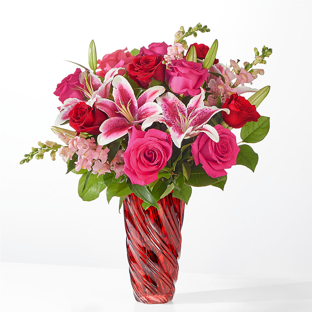 Always You Bouquet with Luxe Swirl Vase – SHAW'S, West Bridgewater MA