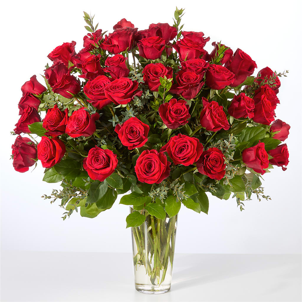Forever Yours Fifty Stem Red Rose Bouquet – SHAW'S, West Bridgewater MA