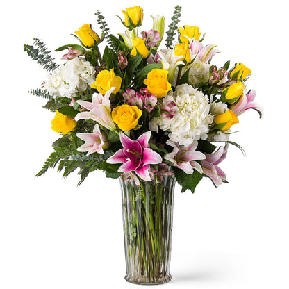 Lux Unforgettable Yellow Arrangement – SHAW'S, West Bridgewater MA