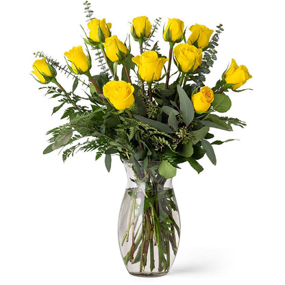 Unforgettable Dozen Rose Yellow – SHAW'S, West Bridgewater MA