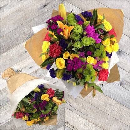 La Buena Vida Wrapped Bouquet – SHAW'S, West Bridgewater MA