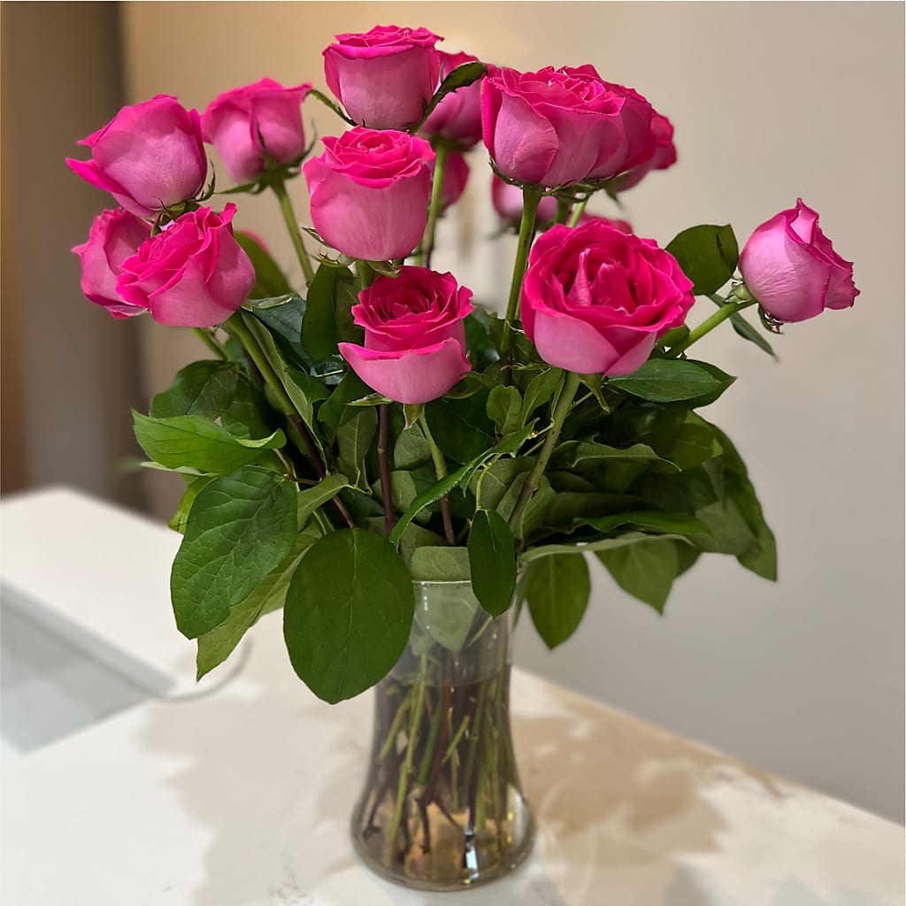 Long Stem Pink Rose Bouquet – SHAW'S, West Bridgewater MA