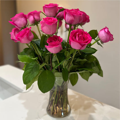 Long Stem Pink Rose Bouquet – SHAW'S, West Bridgewater MA
