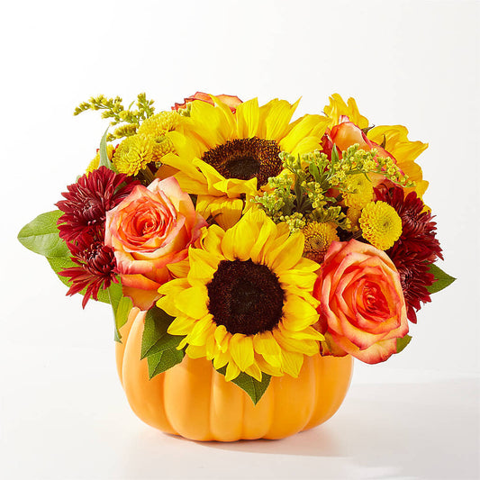 Golden Gourd Pumpkin Bouquet – SHAW'S, West Bridgewater MA