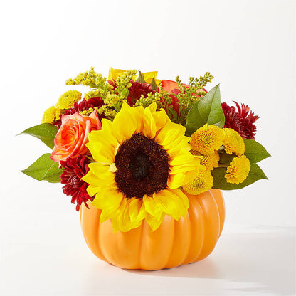 Golden Gourd Pumpkin Bouquet – SHAW'S, West Bridgewater MA