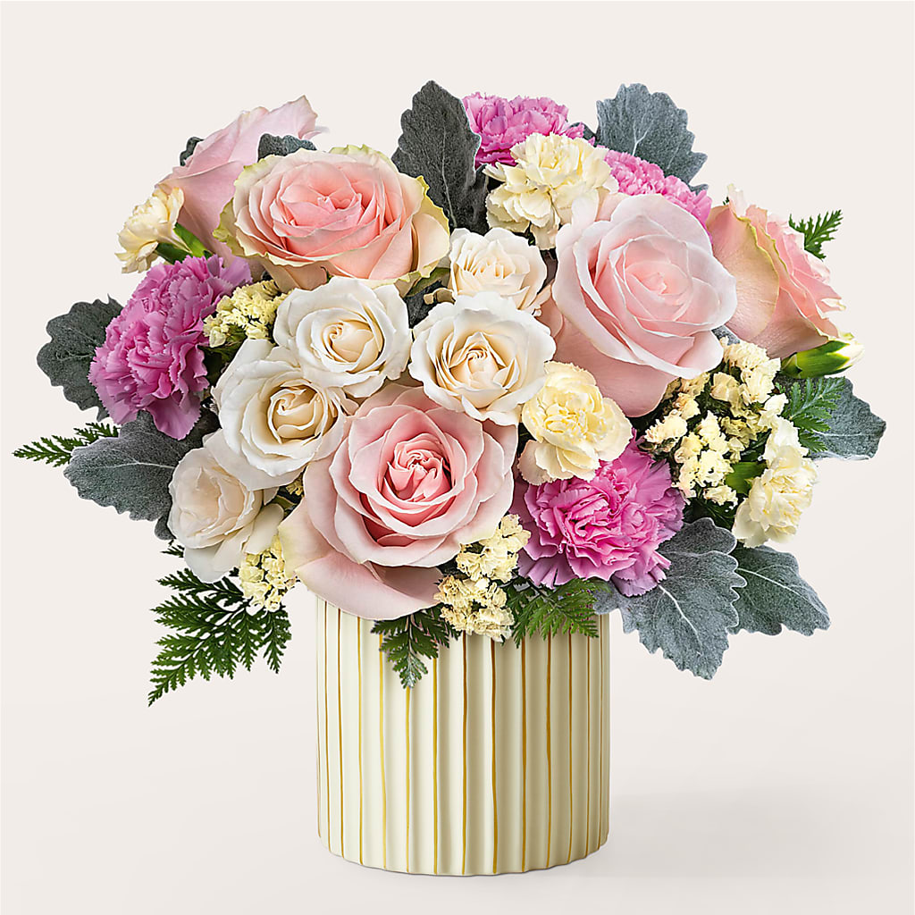 Blissful Moments Bouquet with Ivory Vase – SHAW'S, West Bridgewater MA