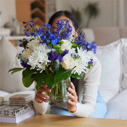 Cerulean Waves Bouquet – SHAW'S, West Bridgewater MA