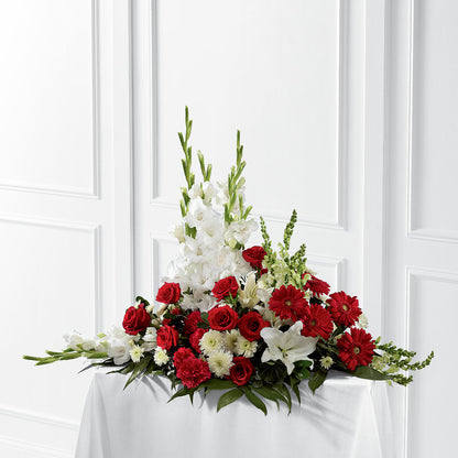 Crimson & White Arrangement – SHAW'S, West Bridgewater MA