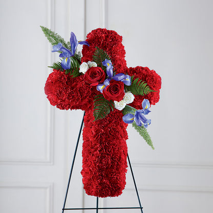 Faithful Hero Floral Cross – SHAW'S, West Bridgewater MA