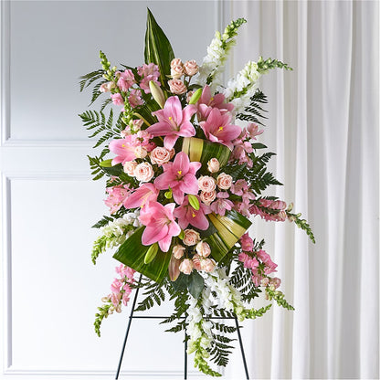 Elegant Embrace Standing Spray – SHAW'S, West Bridgewater MA