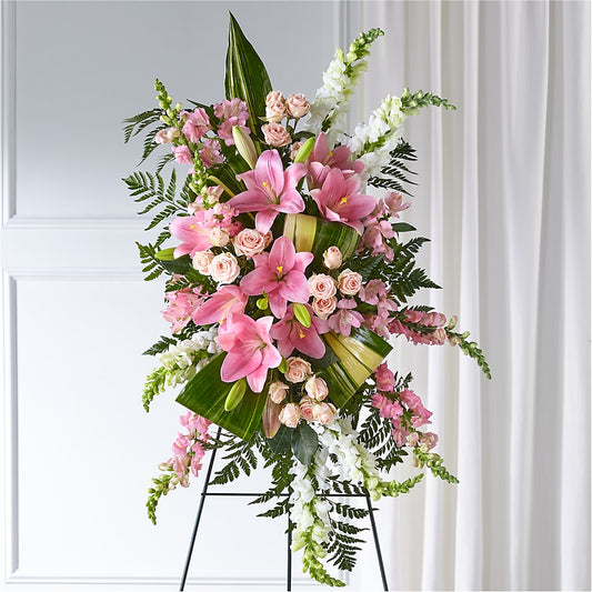Elegant Embrace Standing Spray – SHAW'S, West Bridgewater MA