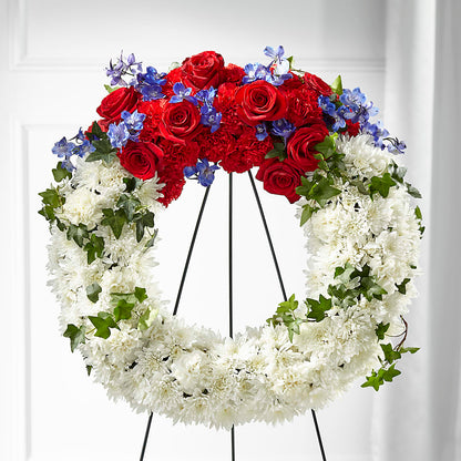 Patriotic Passion Wreath – SHAW'S, West Bridgewater MA