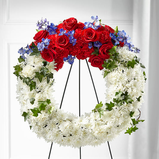 Patriotic Passion Wreath – SHAW'S, West Bridgewater MA