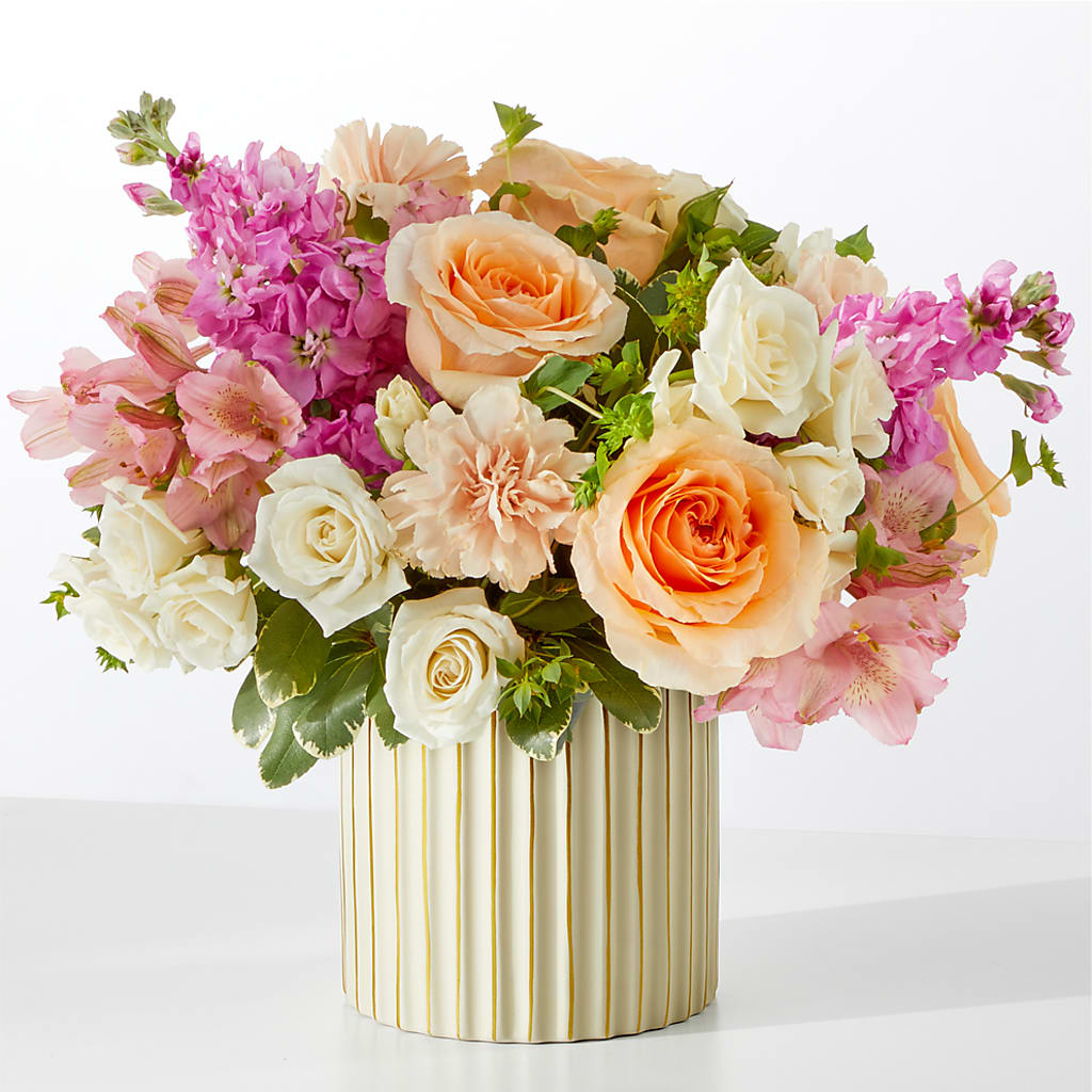 Paradise Bouquet with Ivory Vase – SHAW'S, West Bridgewater MA