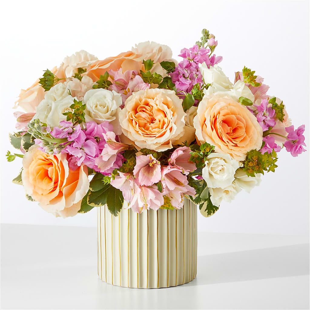 Paradise Bouquet with Ivory Vase – SHAW'S, West Bridgewater MA