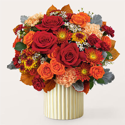 Merlot Bouquet with Ivory Vase – SHAW'S, West Bridgewater MA