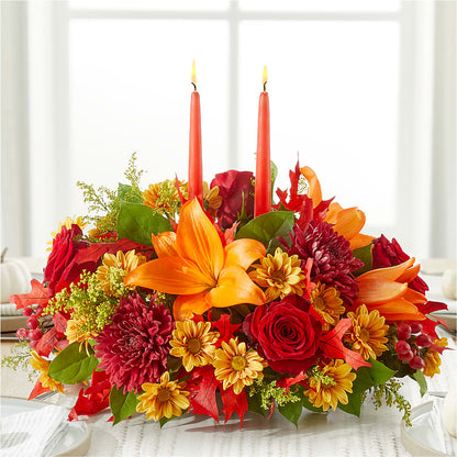 Autumn's Embrace Centerpiece – SHAW'S, West Bridgewater MA