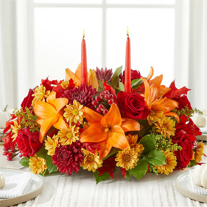 Autumn's Embrace Centerpiece – SHAW'S, West Bridgewater MA